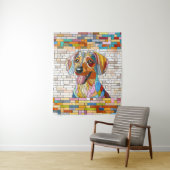 Dackel - Dackel - farbiges Mosaik Wandteppich (Beispiel)