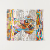 Dackel - Dackel - farbiges Mosaik Wandteppich (Vorderseite (Horizontal))