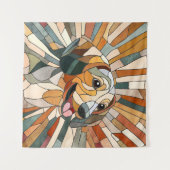 Dackel - Dackel - farbiges Mosaik Wandteppich (Vorderseite (Horizontal))