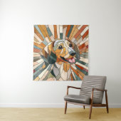 Dackel - Dackel - farbiges Mosaik Wandteppich (Beispiel)