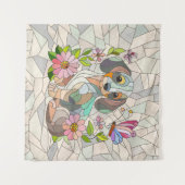 Dackel - Dackel - farbiges Mosaik Wandteppich (Vorderseite (Horizontal))