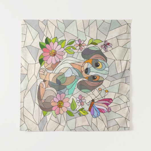 Dackel - Dackel - farbiges Mosaik Wandteppich (Vorderseite (Horizontal))