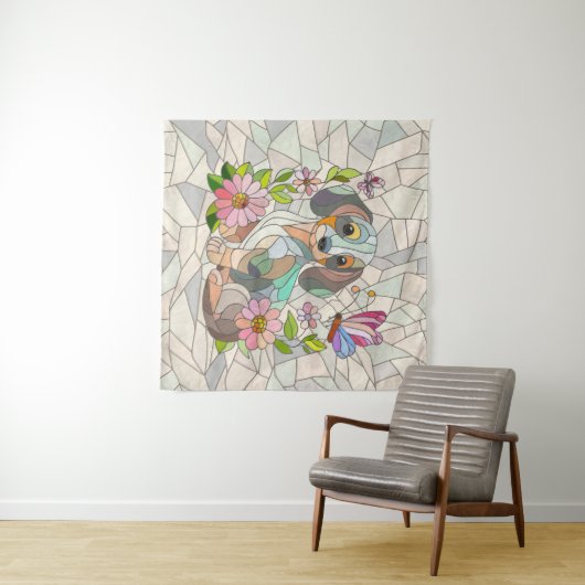 Dackel - Dackel - farbiges Mosaik Wandteppich (Beispiel (Horizontal))