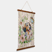 Dackel - Dackel - farbiges Mosaik Wandteppich Mit Holzrahmen (Gewinkelt)