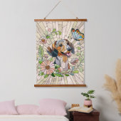 Dackel - Dackel - farbiges Mosaik Wandteppich Mit Holzrahmen (Schlafzimmer)