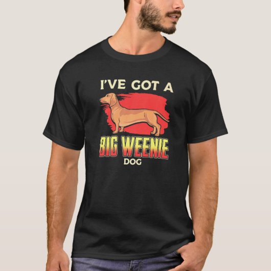 Dackel Dackel Hund Big Würstchen T-Shirt (Vorderseite)