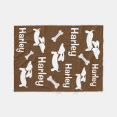 Dackel Dackel Hund Custom Blanket Fleecedecke (Vorderseite (Horizontal))