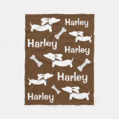 Dackel Dackel Hund Custom Blanket Fleecedecke (Vorderseite)