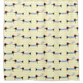 Dackel Dackel Hund Französisch Duschvorhang (Vorderseite)