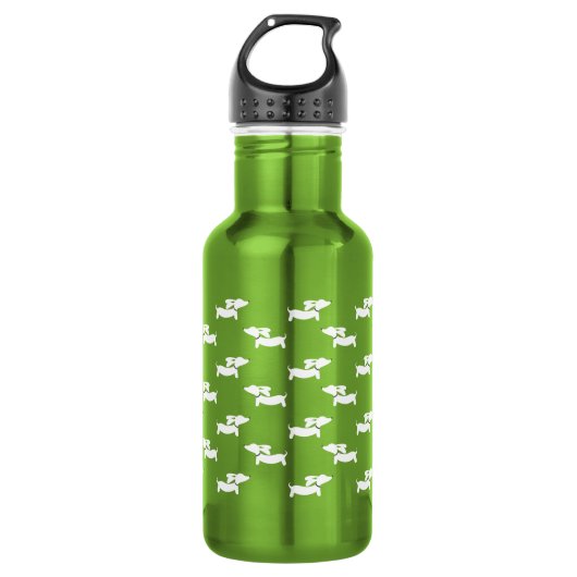 Dackel Dackel Hund Grünwasser Flasche Trinkflasche (Vorderseite)