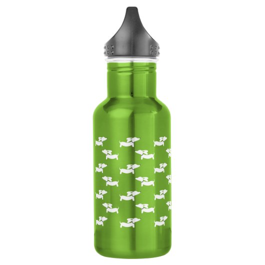 Dackel Dackel Hund Grünwasser Flasche Trinkflasche (Links)