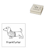 Dackel Dackel Hund Kariert Pullover Gummistempel (Stempel)