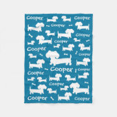 Dackel Dackel Hund Personalisiert Blanket | DACKEL Fleecedecke (Vorderseite)