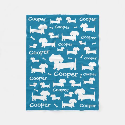 Dackel Dackel Hund Personalisiert Blanket | DACKEL Fleecedecke (Vorderseite)