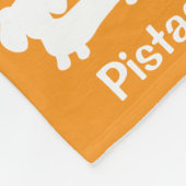 Dackel Dackel Hund Personalisiert Blanket Orange Fleecedecke (Ecke)