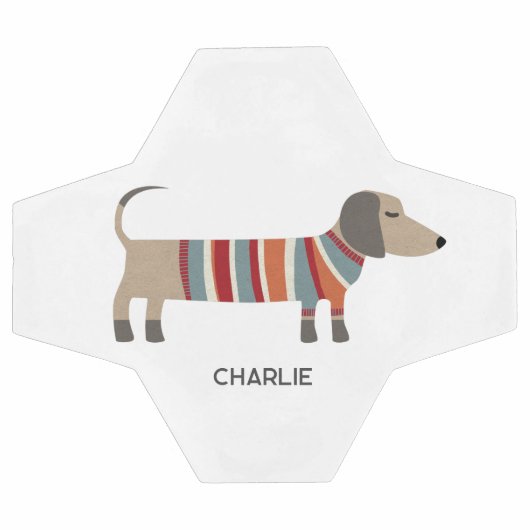 Dackel Dackel Hund Personalisiert Fußball (Flach)