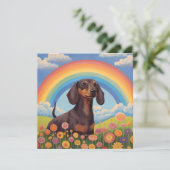 Dackel Dackel Hund Rainbow Bridge Individuelle Nam (Stehend Vorderseite)