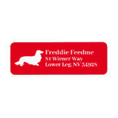 Dackel Dackel Hund | Red Return Address Label (Vorne)