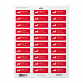 Dackel Dackel Hund | Red Return Address Label (Vorne)