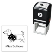 Dackel Dackel Hund Star Sweater Individuelle Name Permastempel (Beispiel)