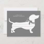 Dackel Dackel Hund Welpe Danke Karte (Vorderseite)