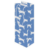 Dackel Dackel Hund Welpe Geschenktüte Für Weinflaschen (Rückseite Schrägansicht)