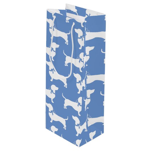 Dackel Dackel Hund Welpe Geschenktüte Für Weinflaschen (Vorderseite Schrägansicht)