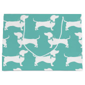 Dackel Dackel Hund Welpe große Geschenktasche Geschenktüte (Vorderseite)