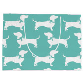 Dackel Dackel Hund Welpe große Geschenktasche Geschenktüte (Rückseite)