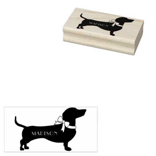 Dackel Dackel Hund Welpe Gummistempel (Stempel)