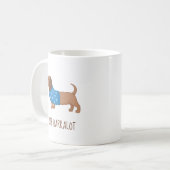 Dackel Dackel Hund Welpe Individuelle Name V2 Kaffeetasse (Vorderseite Links)