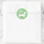 Dackel Dackel Hund Welpe Klassischer Rundsticker Runder Aufkleber (Tasche)