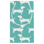 Dackel Dackel Hund Welpe kleine Geschenktasche Kleine Geschenktüte (Rückseite)