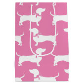 Dackel Dackel Hund Welpe Medium Geschenktasche Mittlere Geschenktüte (Rückseite)