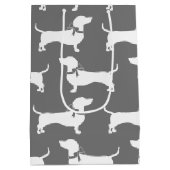 Dackel Dackel Hund Welpe Medium Geschenktasche Mittlere Geschenktüte (Rückseite)