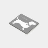 Dackel Dackel Hund Welpe Post-it-Hinweise Post-it Klebezettel (angewinkelt)