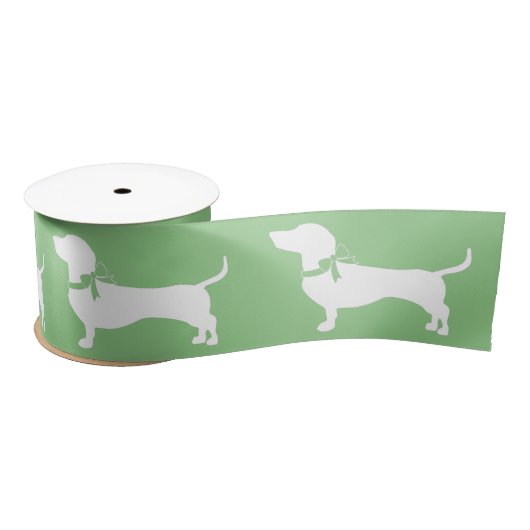 Dackel Dackel Hund Welpe Satin Ribbon Satinband (Spule)