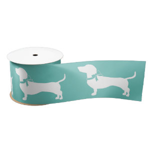 Dackel Dackel Hund Welpe Satin Ribbon Satinband