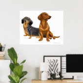 Dackel Dackel Hunde drucken Poster (Heimbüro)