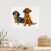 Dackel Dackel Hunde drucken Poster (Küche)