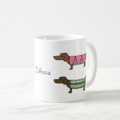 Dackel Dackel Hunde Hunde Hund Liebhaber Individue Kaffeetasse (VorderseiteRechts)