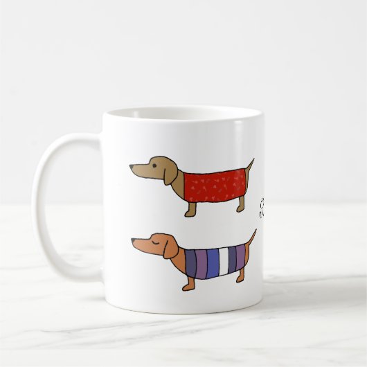 Dackel Dackel Hunde Hunde Hund Liebhaber Individue Kaffeetasse (Links)