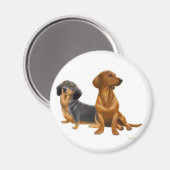 Dackel Dackel Hunde Magnet (Vorderseite/Rückseite)