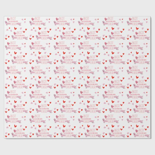 Dackel Dackel Hunde Mama Geschenkpapier (Flach)