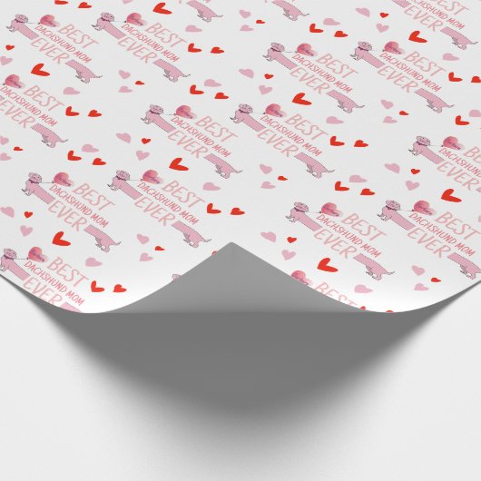 Dackel Dackel Hunde Mama Geschenkpapier (Ecke)