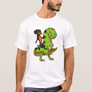 Dackel Dackel Hunde Reiten Rex Dinosaurier Männer  T-Shirt