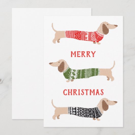 Dackel Dackel Hunde Weihnachten (Vorne/Hinten)