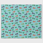 Dackel-Dackel-Hundeweihnachtsfeiertag Geschenkpapier (Flach)