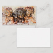 Dackel Dackel Hundewelpen Visitenkarte (Vorne/Hinten)