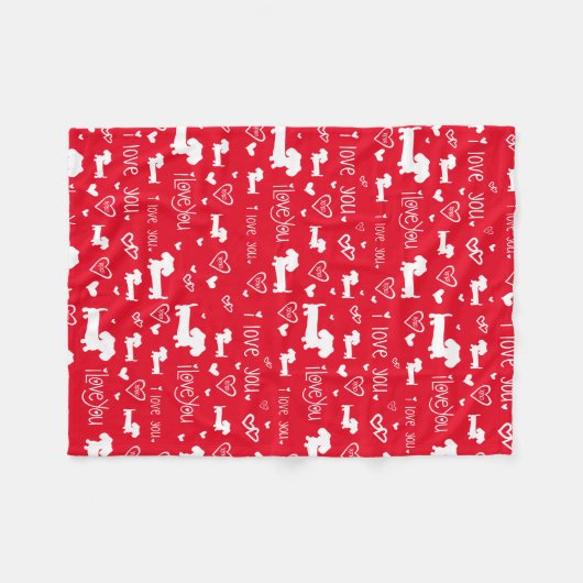 Dackel Dackel I Liebe Sie hören Blumenkohl Fleecedecke (Vorderseite (Horizontal))